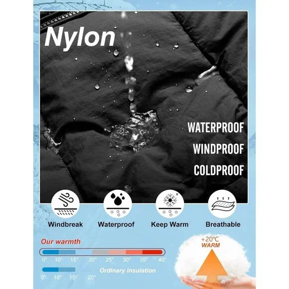 Women Puffer Hooded Jacket Coats Black Winter Warm Outerwear Fashion Style - Picture 3 of 6